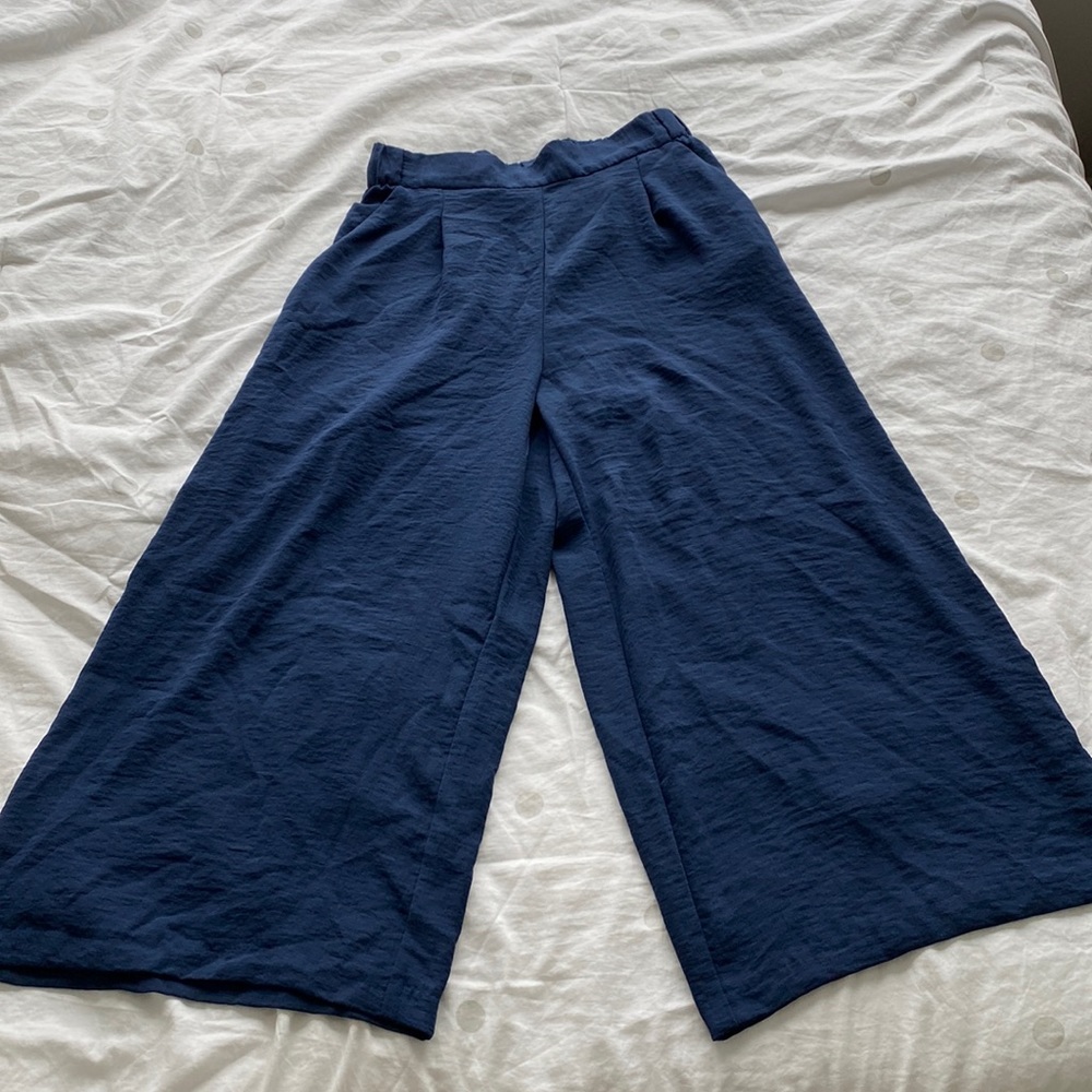 Navy flare pants